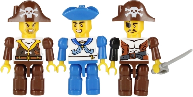 Tre minifigurer til rolleleg