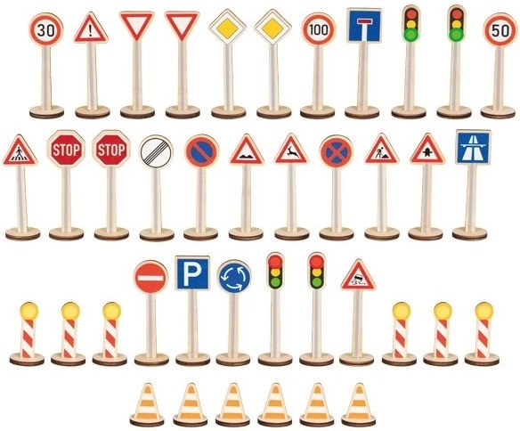 Goki stort sæt trafikskilte – 40 dele