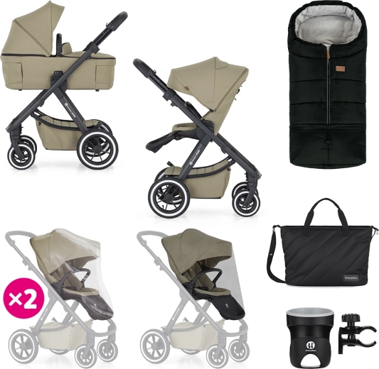 Petite&Mars kombivogn Icon 2i1 Mossy Green XXL Air