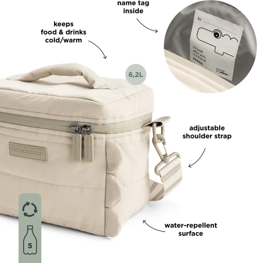 Done by Deer quiltet termotaske Croco sandfarvet