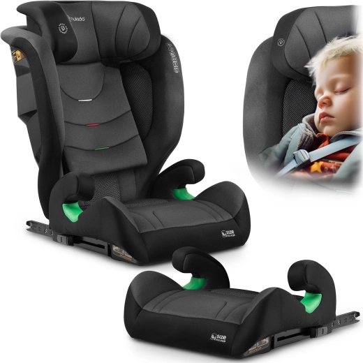 Autostol Nukido Louis Soft sort-grå 100–150 cm i-Size ISOFIX