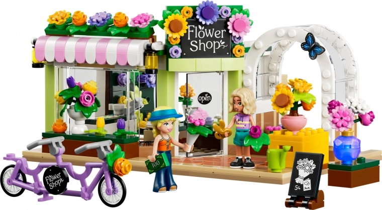 Blomsterbutik fuld af detaljer til butiksleg