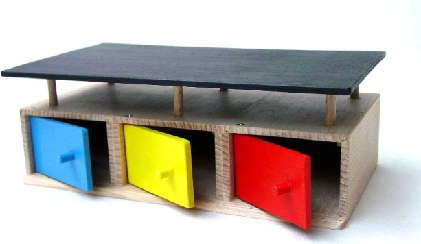 trægarage til 3 biler