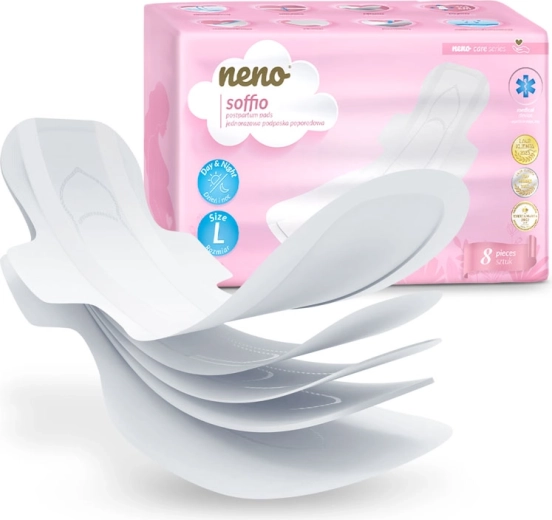 Neno efterfødselsbind med vinger Soffio, 8 stk.