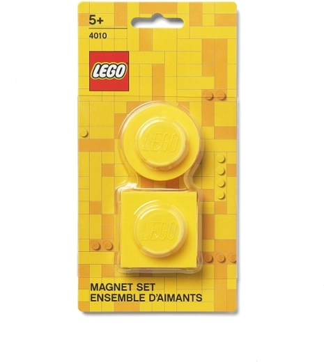 Magneter formet som LEGO-klodser, sæt med 2 stk – gul