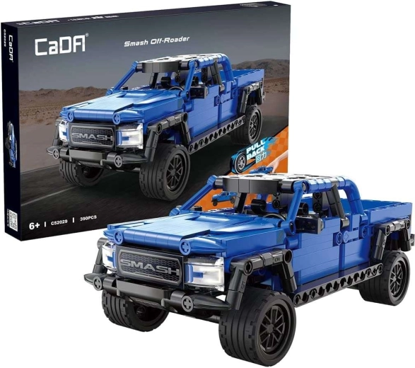 CaDA blå terrænbil Smash Off-Roader pull-back