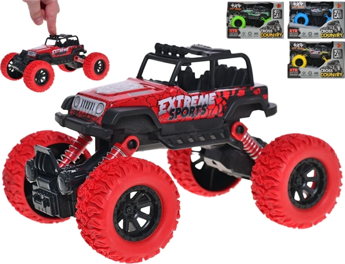 Auto 4x4 off-road metalmodel med pull-back 16,5 cm