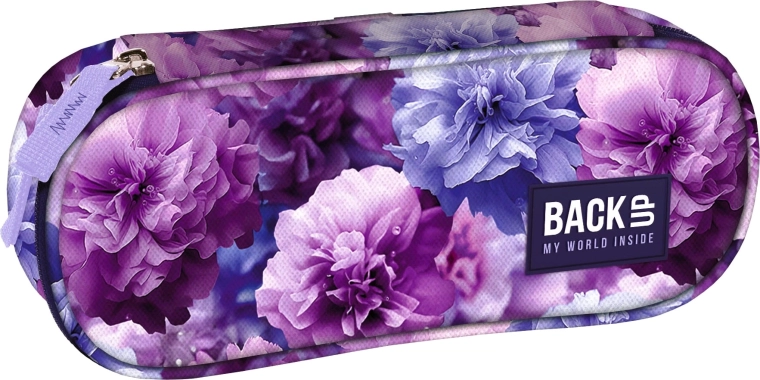Skolepenalhus etui BackUP lilla blomster