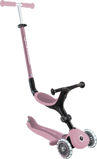 Globber GO UP active lights ecologic 3v1 løbehjul berry