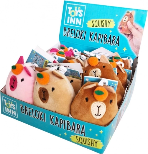 Plys nøglering kapybara med squishy mave TOYS INN