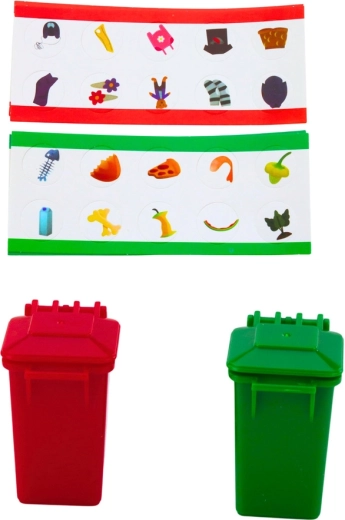 Lærer affaldssortering gennem leg