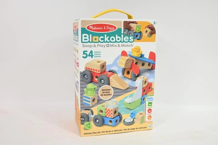 Melissa & Doug Blockables træbyggeklodser – køretøjer