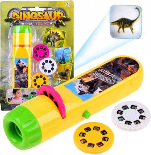 Børne projektor lommelygte med dinosaurer