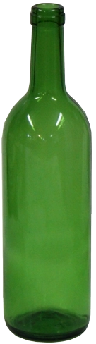 Glasflaske til vin 750 ml grøn