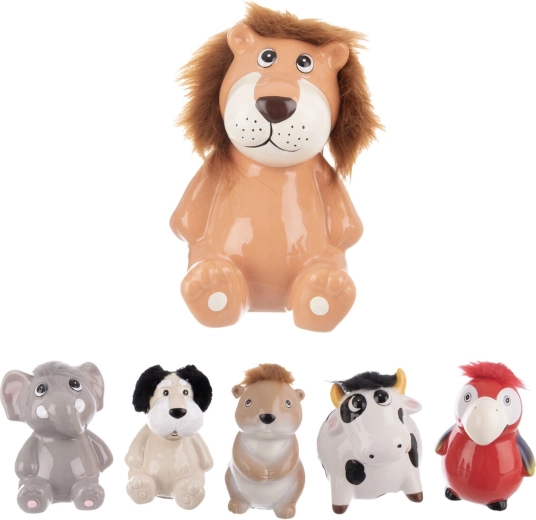 Sparebøsse i dolomit – dyr – assorteret (6 varianter)