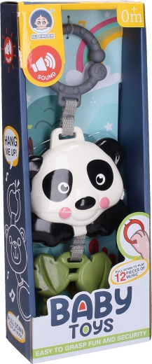 Spillende panda til ophængning 29 cm - 1 stk.