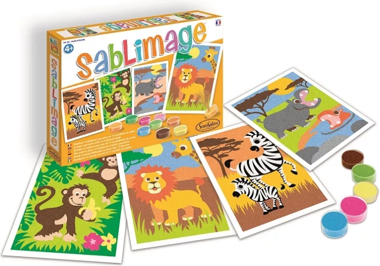 SentoSphere Sablimage mini sandbilleder – Afrikanske dyr