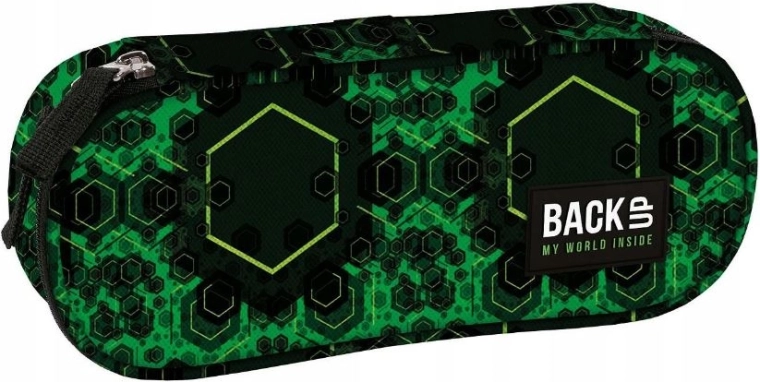 Skolepenal etui BackUP quantum grøn - 1 stk.