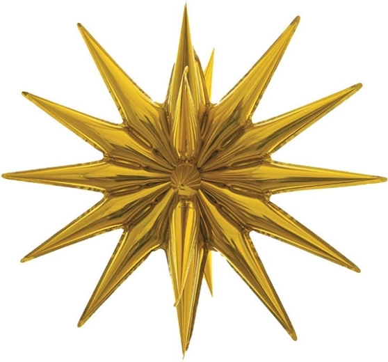 Folieballon Stjerne 3D guld 50 cm