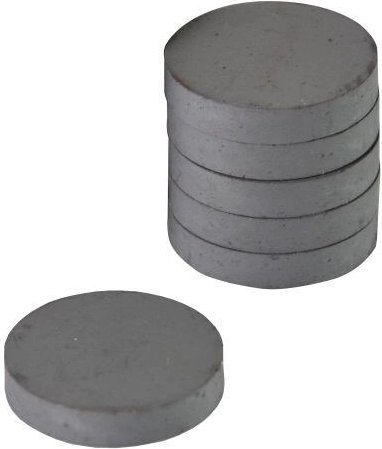 Superstærke runde magneter 22 mm, sorte (6 stk.)