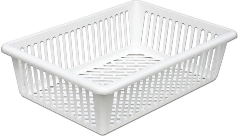 Plastisk opbevaringskurv HANDY 40 × 28 × 11 cm, farvemix