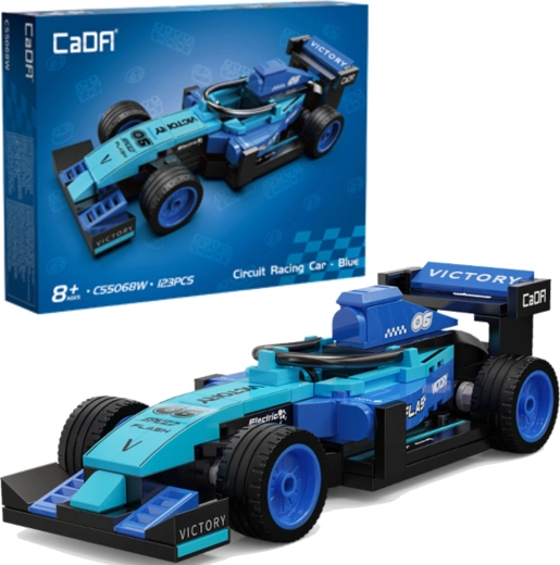 CaDA byggesæt racerbil circuit racing car blue – 123 dele