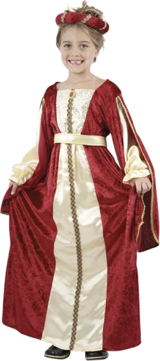 Børnekostume dronning 130–140 cm