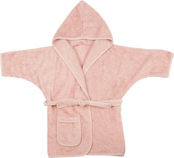 Timboo børne-bambusbadekåbe misty rose (2–4 år)