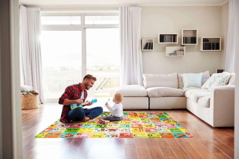 Dobbeltlag: tysk alfabet og gårdmotiv