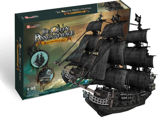 3D puslespil Sejlskib Queen Anne's Revenge fra CubicFun