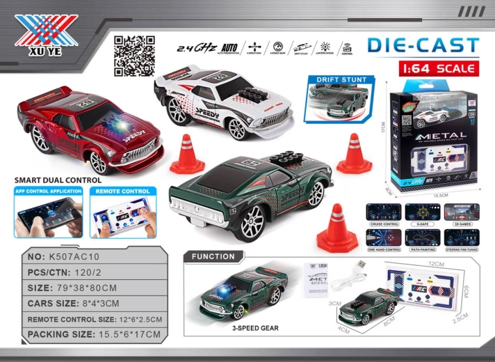 Driftende bil 1:64 Speedy med tilbehør - 1 stk.