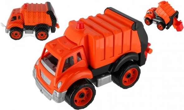 Plastisk skraldebil med frihjul i net 20 × 20 × 33 cm