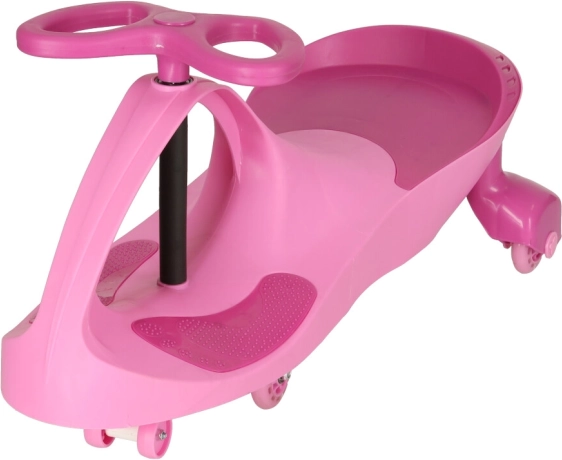 Rosa børneløbecykel med lysende LED-hjul