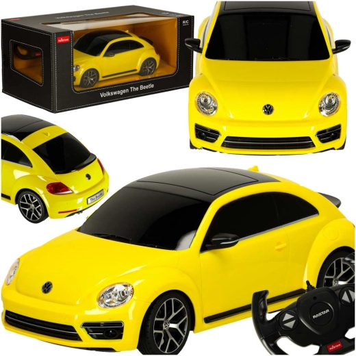 Fjernstyret bil Rastar Volkswagen Beetle 1:14 gul