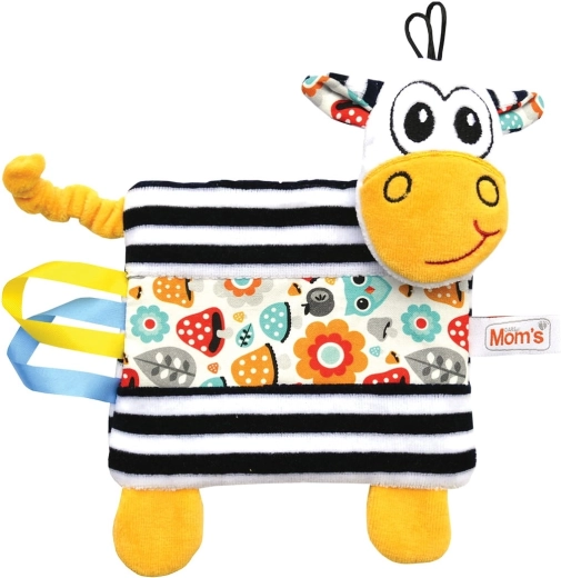 Knitrende sensorisk tørklæde med zebra fra Moms Care