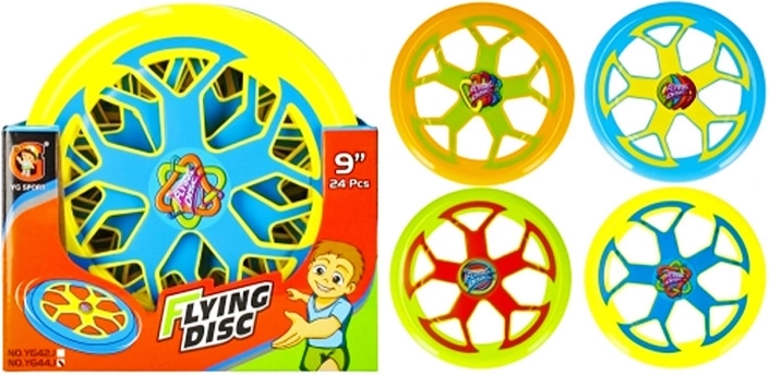 Farverig flyvende skive 24 cm