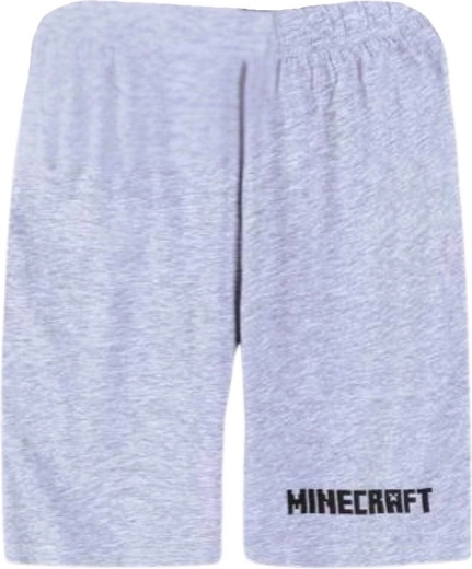 Grå Minecraft-shorts