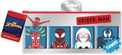 Spider-Man viskelædersæt i etui (Sketch), 5 stk.