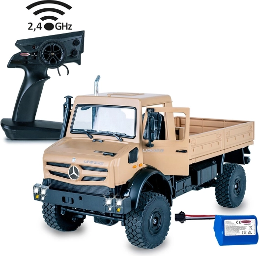 RC-terrænbil Mercedes-Benz Unimog U5023 1:14 beige