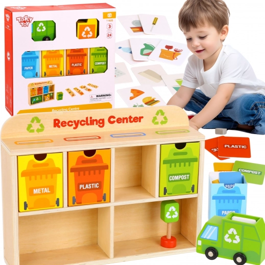 Tooky Toy Træ Genbrugscenter Pædagogisk Sorteringssæt