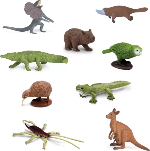 9 realistiske minifigurer af australske dyr