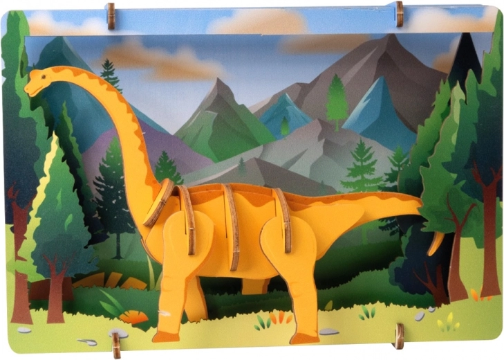 EscapeWelt 3D træpuslespil Brontosaurus