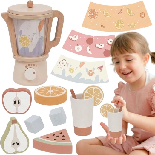 Tooky Toy træbørneblender med tilbehør (18 dele)