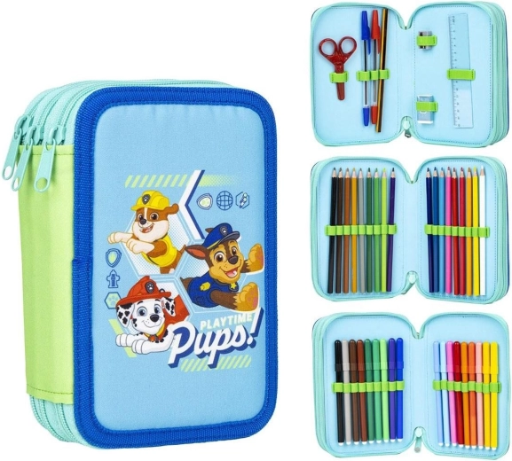 Udstyret tredelt penalhus Paw Patrol