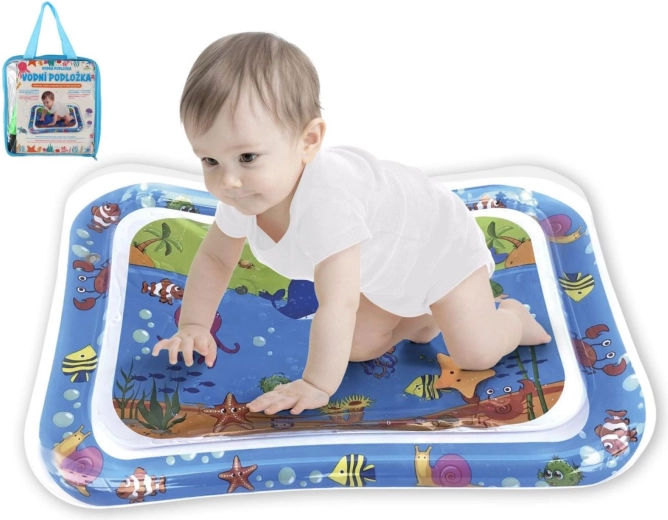 Oppustelig vandmåtte med havdyr 65 × 48 cm med pumpe