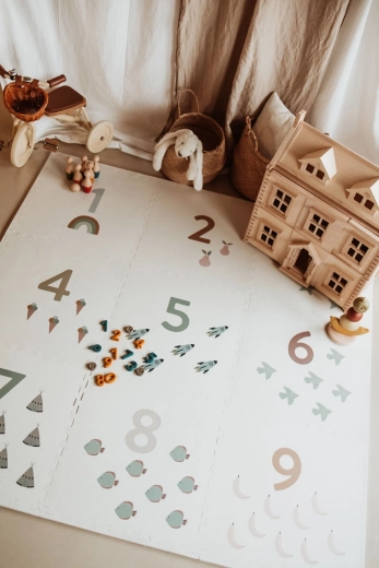 Dobbeltsidet Numbers-motiv for flere legemuligheder