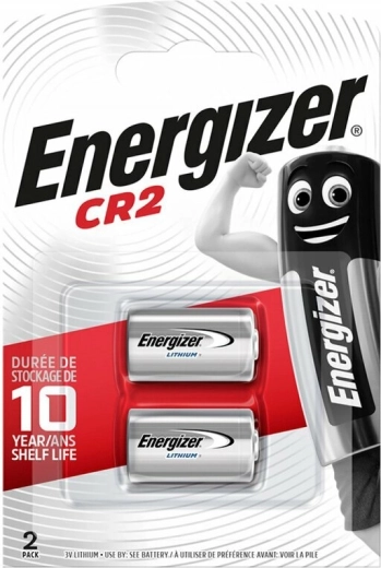 Lithiumbatteri CR2 3V ENERGIZER, pakke med 2 stk.