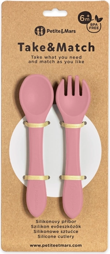 Petite&Mars silikonebestik take&match dusty rose 6m+