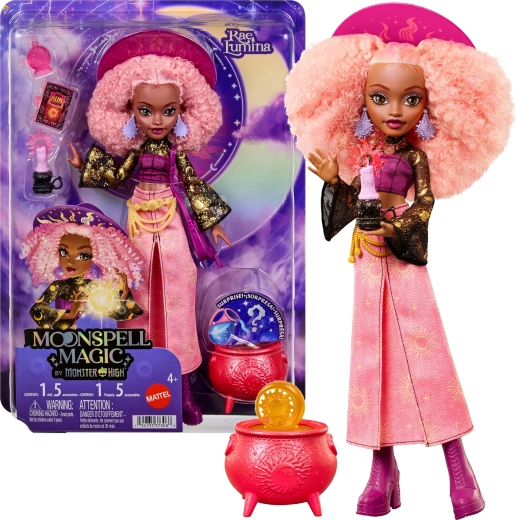 Monster High Moonspell Magic-dukke Rae Lumina 26 cm med tilbehør