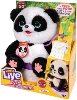 Interaktiv panda Little Live Pets ChuChu med potte